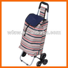 Promotional fold up shopping cart with 3 wheels